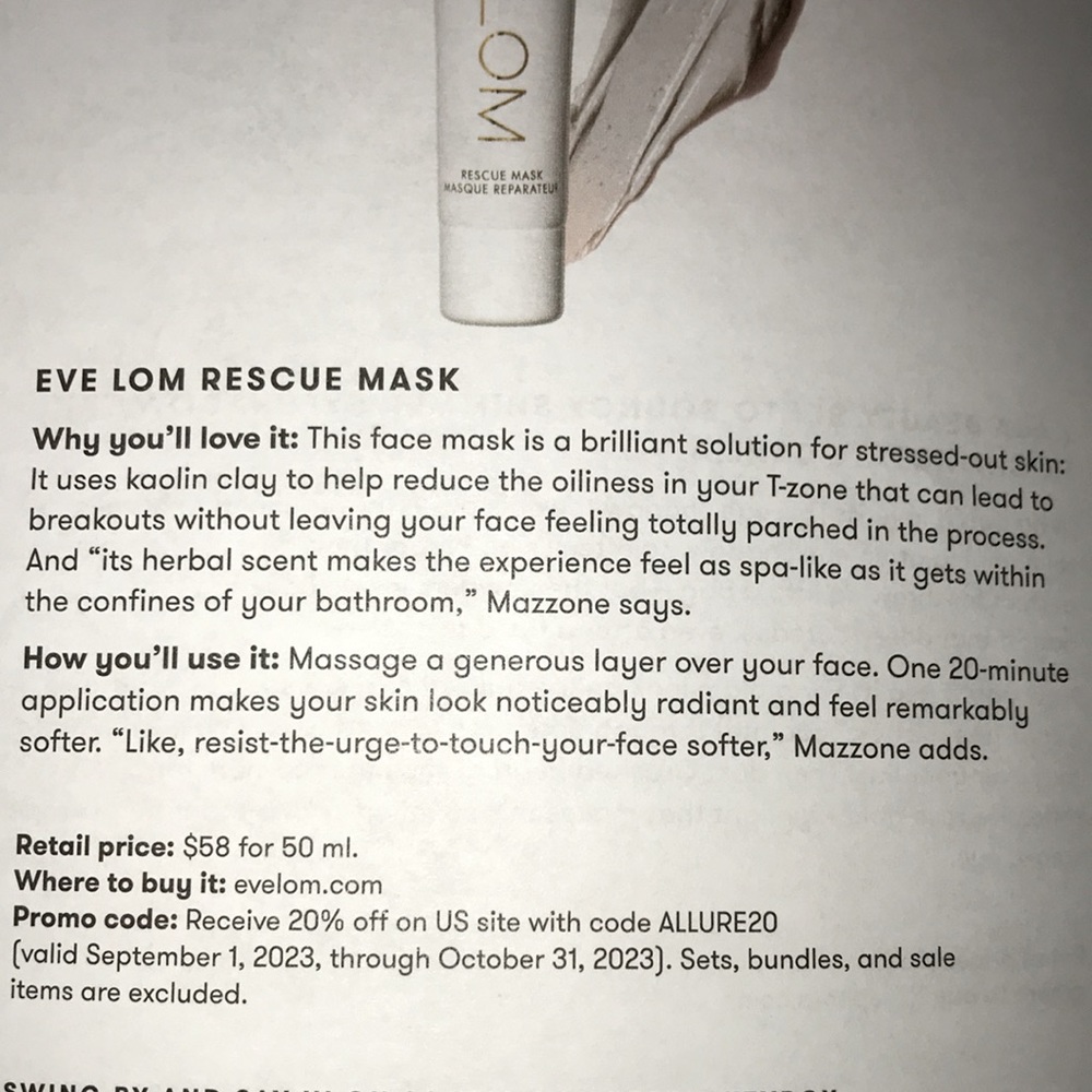 Evelom NEW 50ml Rescue Mask - Picture 4 of 4